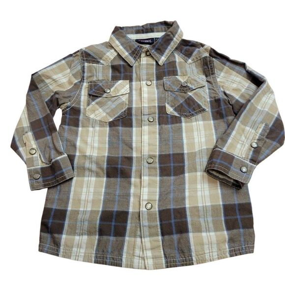 No Brand Other - Authentic Graphite plaid buttondown shirt 4T